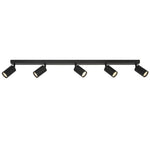 Picard 5 Light Ceiling Spotlight — Black