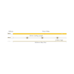 Domus PLEX-COB Tunable 20W P/M Strip 24V CRI90 IP54 840LED/M 1m