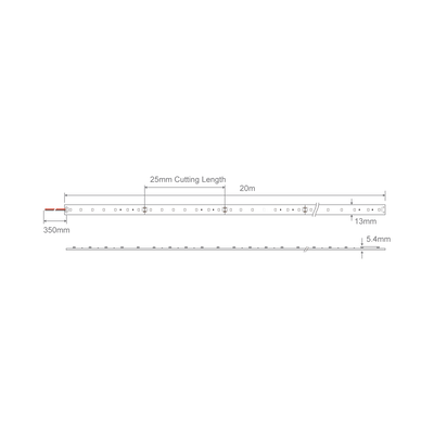 Domus PLEX-SMD 9W P/M Strip 24V CRI90 IP54 120LED/M 1m