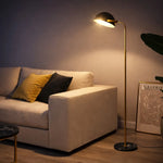 Pollard Floor Lamp in Black/Antique Gold — lifestyle