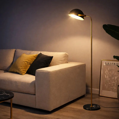 Pollard Floor Lamp in Black/Antique Gold — lifestyle