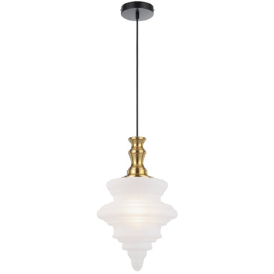 Privas 28Cm Pendant Light Small — Antique Gold| Frost