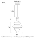 Privas 28Cm Pendant Light Small