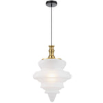 Privas 38Cm Pendant Light Large — Antique Gold| Frost