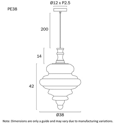 Privas 38Cm Pendant Light Large