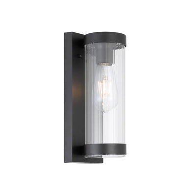 Provo Exterior Wall Light — Black| Clear