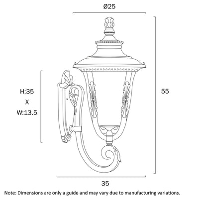 Ramiro 25Cm Exterior Wall Light Large