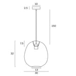 Rana 30 Pendant Light 1Lt