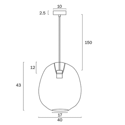 Rana 40 Pendant Light 1Lt