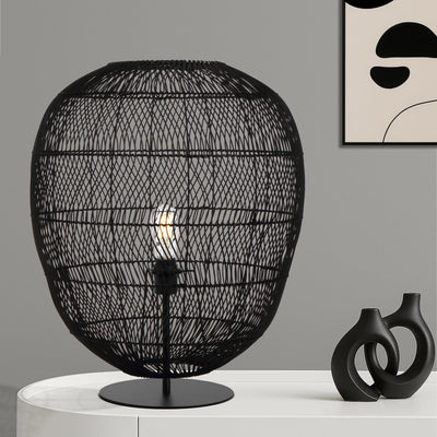 Rana Table Lamp ø500mm in Natural Rattan — lifestyle