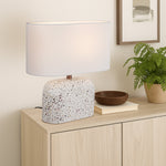 Reano Table Lamp Grey, White Terrazzo — lifestyle