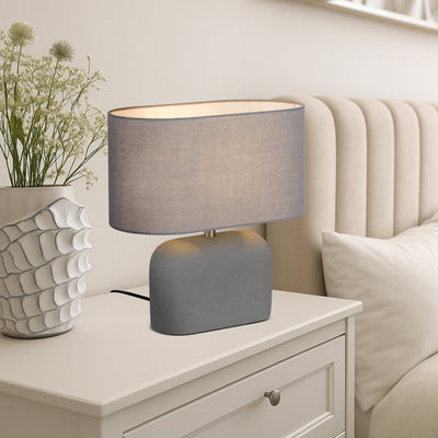 Reano Table Lamp Grey, White Terrazzo — lifestyle