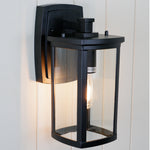 Reese Rectangular Outdoor Wall Light — lifestyle