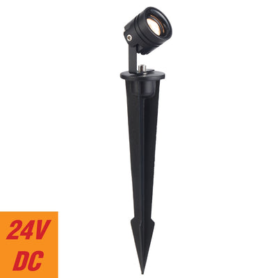 Rilto 24V Exterior LED Spike Spot Light — Black