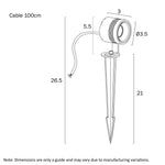Rilto 24V Exterior LED Spike Spot Light