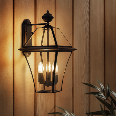 Rye Exterior Wall Light Small or Large — lifestyle