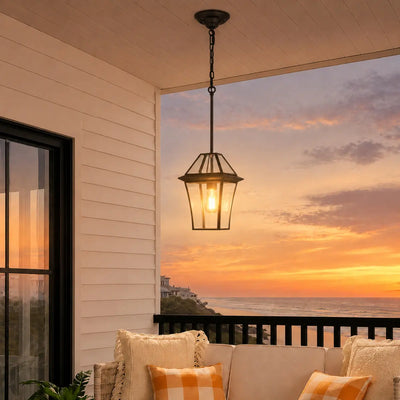 Rye Outdoor Glass Pendant Light 1Lt/3Lt — lifestyle