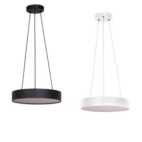 Round Pendant Light 30w Dimmable in Black or White Havit Commercial - HCP-89X3004-PDT