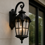 Shelton Outdoor Wall Light in Black or White — lifestyle