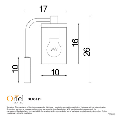 Oriel RAYMONT WALL LIGHT