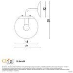 Oriel NEWTON WALL LIGHT BK