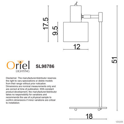 Oriel ARI DESK LAMP BK