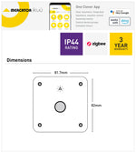 Ikuü Smart Zigbee Lux/Pir Wall Plate with Temperature Sensor