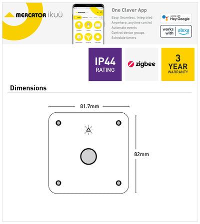Ikuü Smart Zigbee Lux/Pir Wall Plate with Temperature Sensor