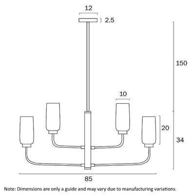 Sebring Pendant Light 8Lt