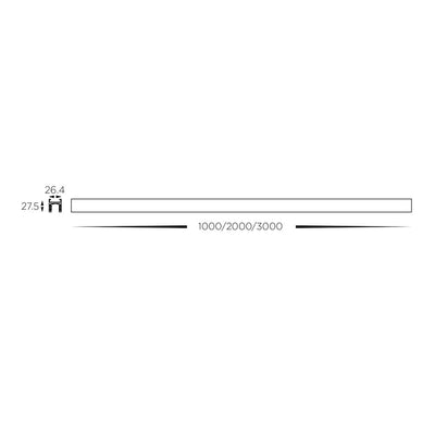 Shallow Track to suit Low Voltage Track System in Black Havit Commercial - HCP-10291-SE