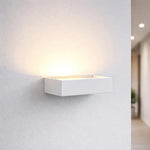Albast Up & Down Plaster Wall Light with Alabaster Glass