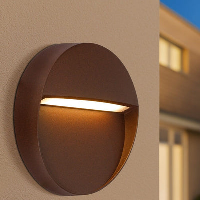 Terin 24V Exterior Round Wall Light — lifestyle