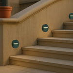 Terin 24V Exterior Round Wall Light — lifestyle