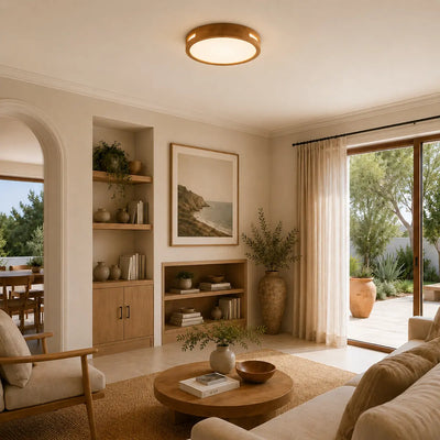 Thalia 50Cm 36W LED Oyster Step Dimmable Ceiling Light — lifestyle