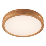 Thalia 50Cm 36W LED Oyster Step Dimmable Ceiling Light — Wood
