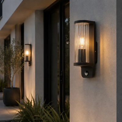 Thirlo Exterior Sensor Wall Light — lifestyle