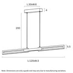 Thorin 120Cm Linear Pendant Light