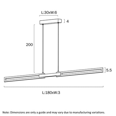 Thorin 180Cm Linear Pendant Light