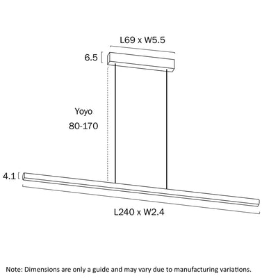 Torben 240Cm Linear Pendant Light