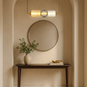 Torso LED Pendant Lamp 3Lt 16w in Black or Brass — lifestyle