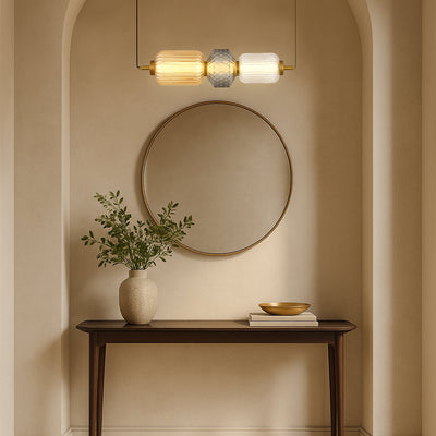 Torso LED Pendant Lamp 3Lt 16w in Black or Brass — lifestyle