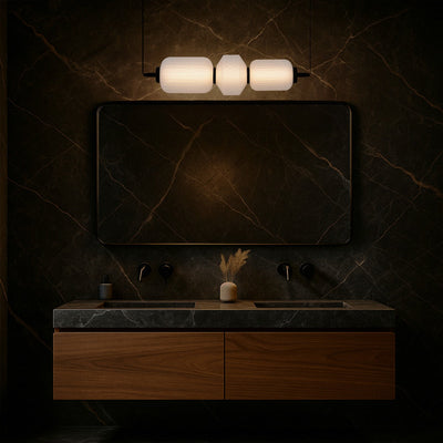 Torso LED Pendant Lamp 3Lt 16w in Black or Brass — lifestyle