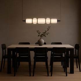 Torso LED Pendant Lamp 5Lt 26w in Black or Brass — lifestyle
