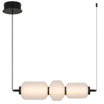 Torso LED Pendant Lamp 3Lt 16w in Black or Brass