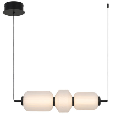 Torso LED Pendant Lamp 3Lt 16w in Black or Brass