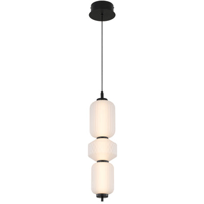 Torso LED Pendant Lamp 3Lt 16w in Black or Brass