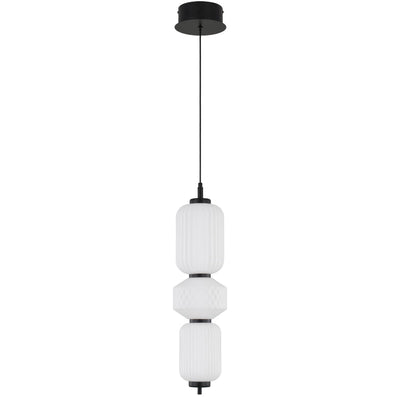 Torso LED Pendant Lamp 3Lt 16w in Black or Brass