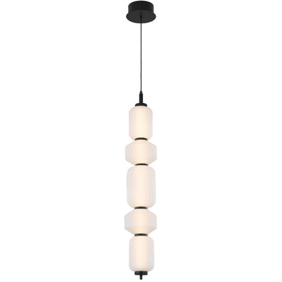 Torso LED Pendant Lamp 5Lt 26w in Black or Brass