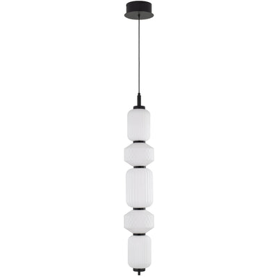 Torso LED Pendant Lamp 5Lt 26w in Black or Brass