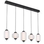 Torso Bar LED Pendant Lamp 5Lt 28w in Black or Brass